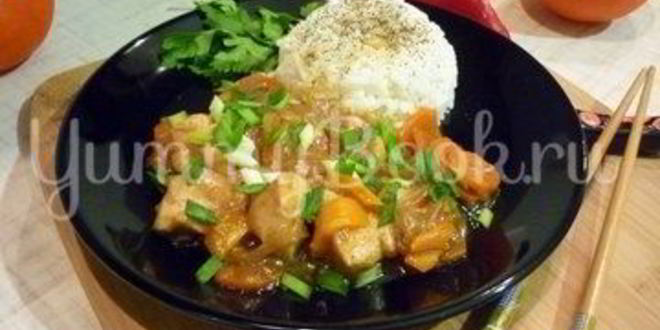 Рецепт курицы с овощами в соусе терияки