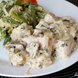 Рецепт Курицы с шампиньонами