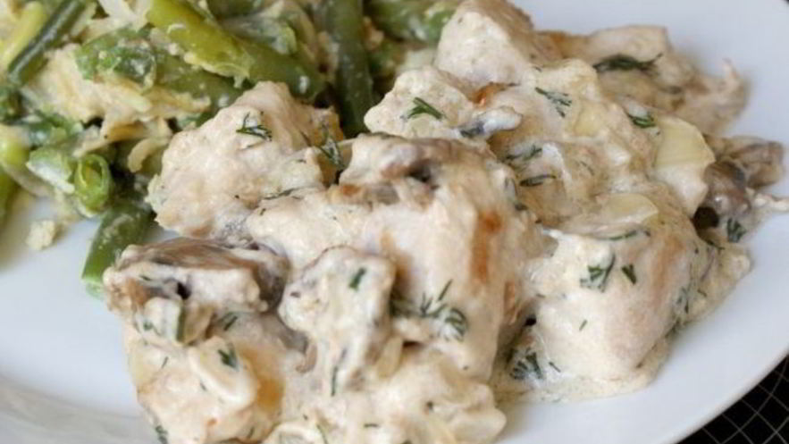 Рецепт курицы с шампиньонами