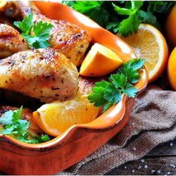 Рецепт Курицы в апельсиновом соке по-португальски