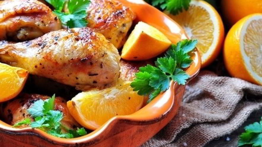 Рецепт курицы в апельсиновом соке по-португальски
