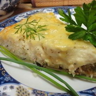 Рецепт Курицы, запеченной с рисом и сыром