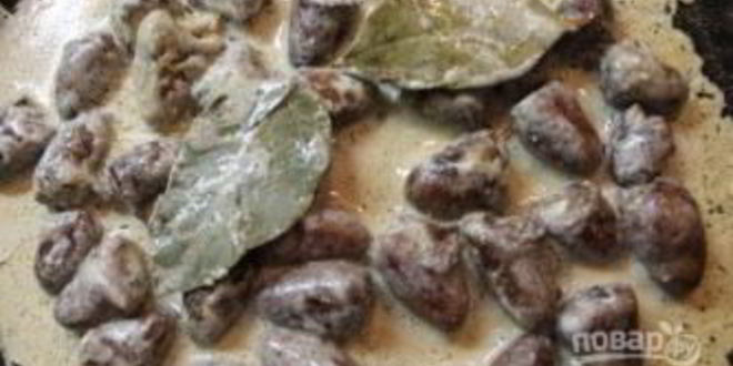 Рецепт сердечек куриных тушеных