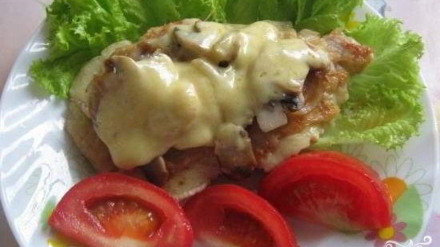 Рецепт свинины с белыми грибами