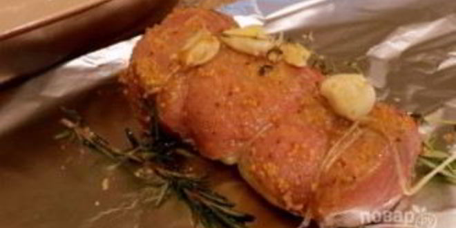 Рецепт свинины с овощами в духовке