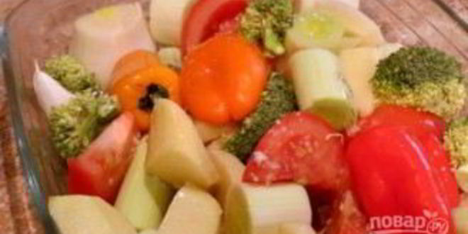 Рецепт свинины с овощами в духовке