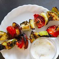 Рецепт Вегетарианского кебаба с йогуртовым соусом