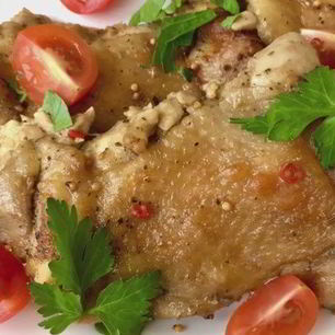 Рецепт Запеченных бедрышек без косточки в духовке