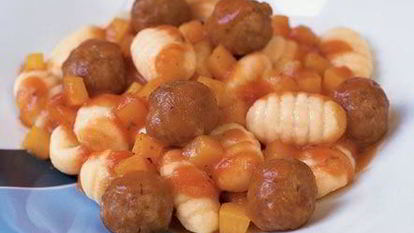 Рецепт Ньокков с фрикадельками