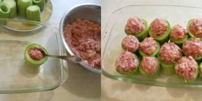 Рецепт фаршированных кабачков, запеченных в духовке