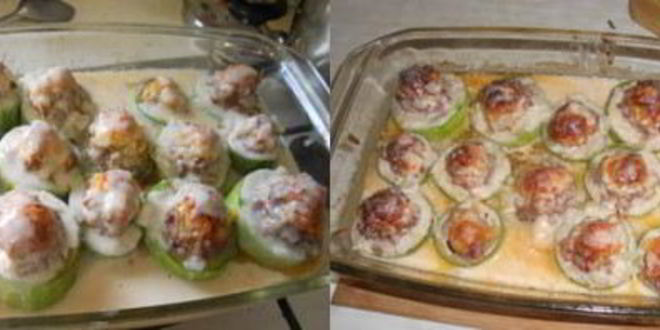 Рецепт фаршированных кабачков, запеченных в духовке