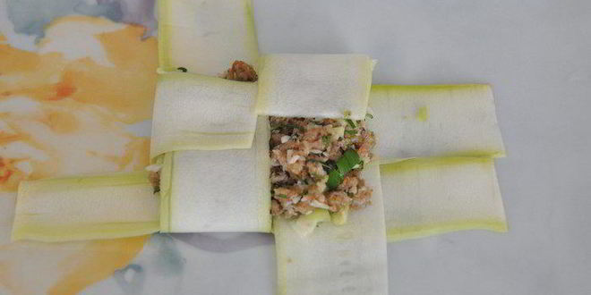 Рецепт фаршированных конвертиков из кабачков