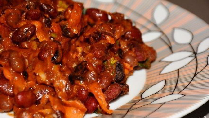 Рецепт фасоли красной тушеной