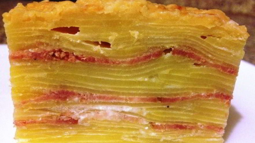 Рецепт гратен картофельный с беконом