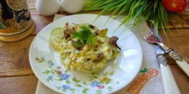 Рецепт кабачков с лисичками в духовке