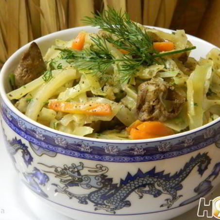Рецепт Капусты с печенью и сыром