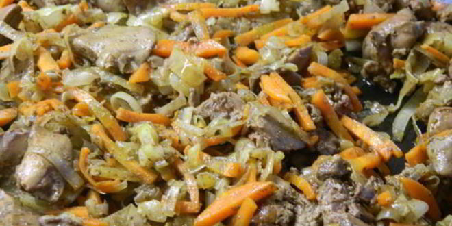 Рецепт капусты с печенью и сыром