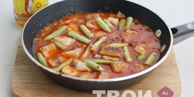 Рецепт карри с рыбой и фасолью