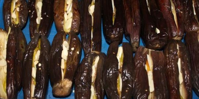 Рецепт квашеных фаршированных баклажанов