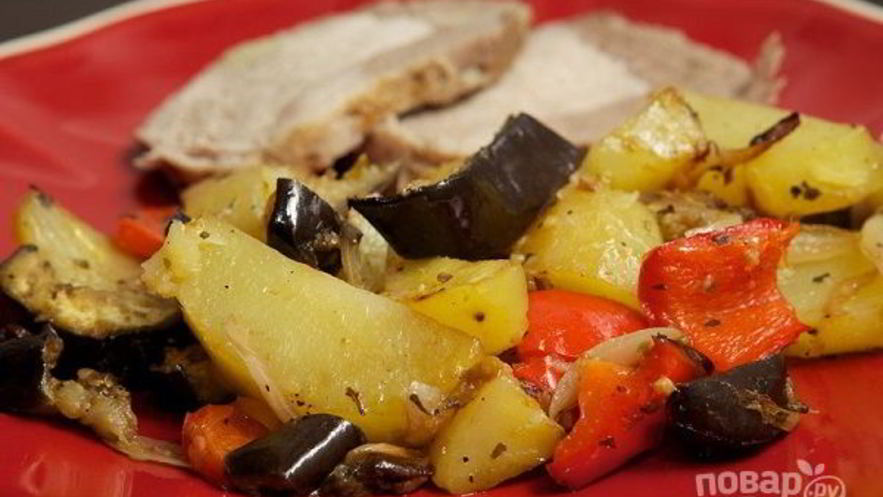 Рецепт овощей, запеченных в духовке