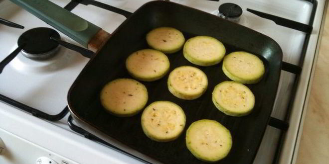 Рецепт скоростных кабачков гриль