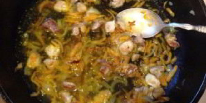 Рецепт свежей капусты тушеной с курицей