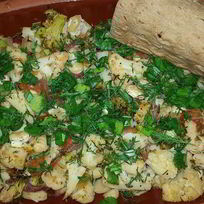 Рецепт Цветной капусты и брокколи, запеченные с белой фасолью