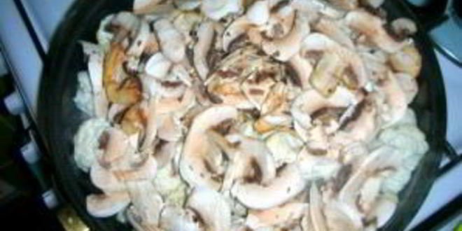 Рецепт цветной капусты с шампиньонами