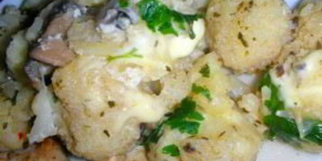 Рецепт цветной капусты с шампиньонами