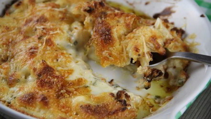 Рецепт цветной капусты, запеченной под сырно-горчичным соусом