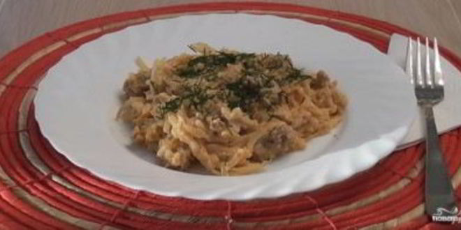 Рецепт тушеной капусты с фаршем в мультиварке