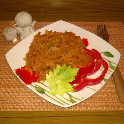 Рецепт Тушеной моркови с луком и помидорами