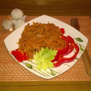 Рецепт Тушеной моркови с луком и помидорами