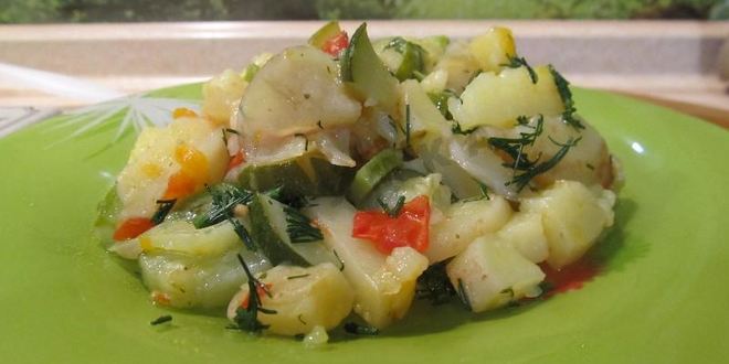 Рецепт тушеных кабачков с картошкой