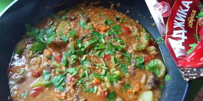 Рецепт дала из красной чечевицы с куриной печенью