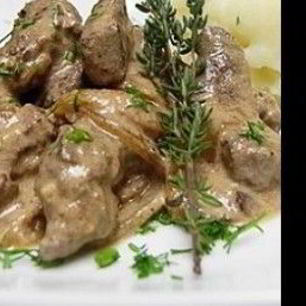 Рецепт Куриной печени по-строгановски