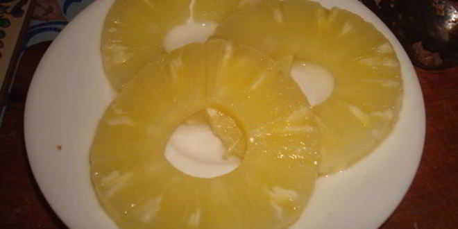 Рецепт куриной печени с ананасами и гречкой