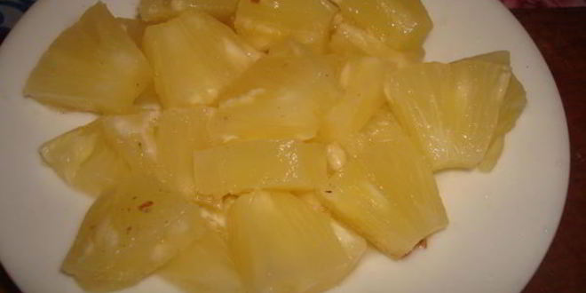 Рецепт куриной печени с ананасами и гречкой