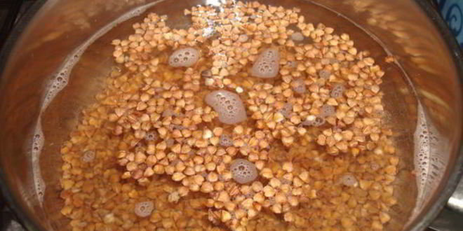 Рецепт куриной печени с ананасами и гречкой