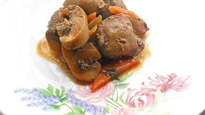 Рецепт Куриной печени с грибами