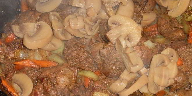 Рецепт куриной печени с грибами