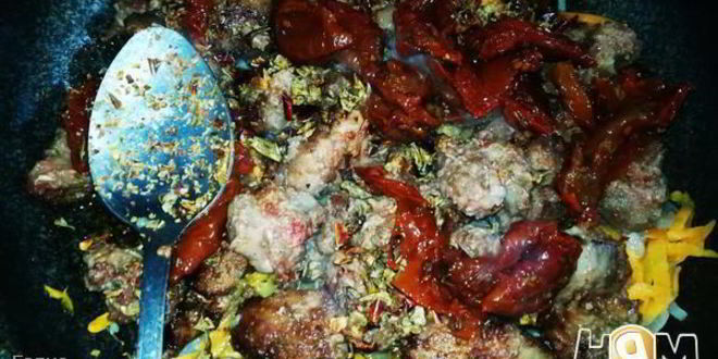 Рецепт куриной печени в белом вине