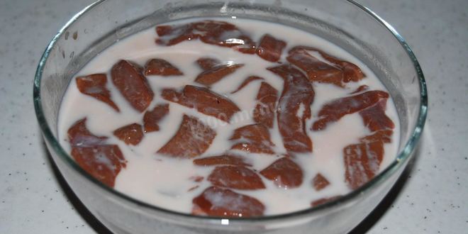 Рецепт печени говяжья тушеная с грибами