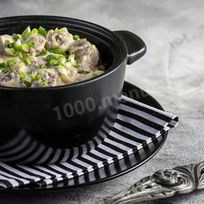 Рецепт Печени по строгановски со сметаной