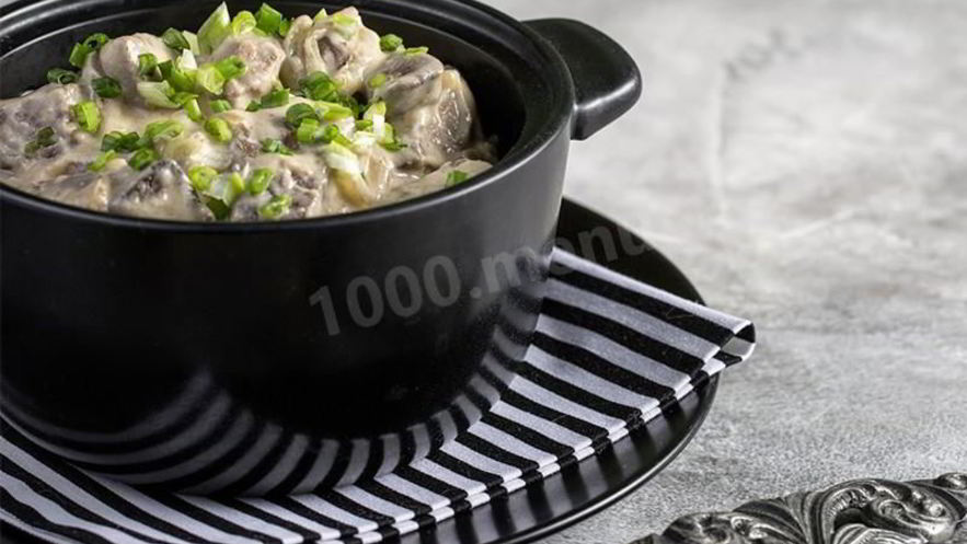 Рецепт печени по строгановски со сметаной