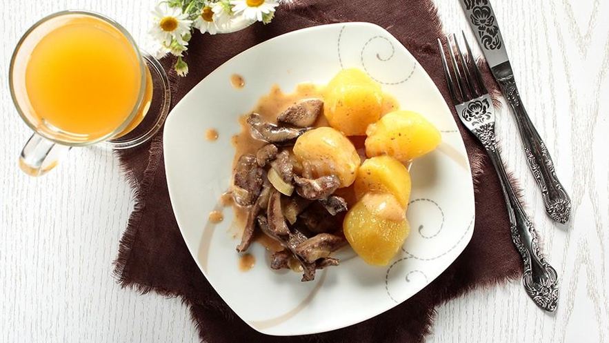 Рецепт печени по строгановски в мультиварке