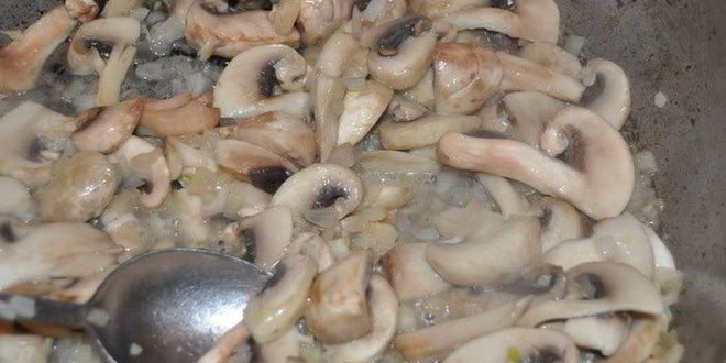 Рецепт печени с грибами