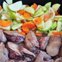 Рецепт Печени с кабачками