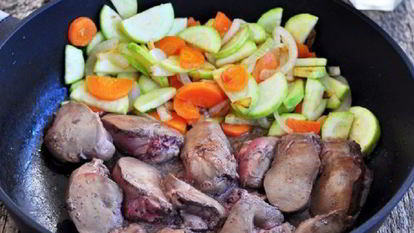 Рецепт Печени с кабачками