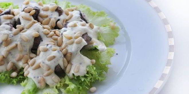 Рецепт печени с кедровыми орешками